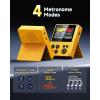 imageDonner Metronome Tuner Rechargeable 3 In 1 Digital Metronome with Trainer Rhythm Mode Tone Generator Tuners for Guitar Bass Violin Ukulele Chromatic Piano Flute All Instruments Yellowyellow