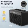 imageDonner Mini Electric Guitar Amp Wooden 5W Small mplifier Desktop Practice Guitar Speaker M3Black