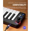 imageDonner Mini MIDI Keyboard N25 25 Key MIDI Controller for Beginner with VelocitySensitive Mini KeysampampLightup RockerampampMusic Production Software Small Controlador MIDI with 40 Teaching CoursesN32
