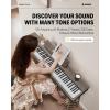 imageDonner OURA DDP60 88 Key Digital Piano Full Size Keyboard Sensitive Touch 8 Reverbs Recording 128 Voices Includes Three Pedal Electric Piano Keyboard for BeginnersClassic Gray