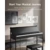 imageDonner OURA S300 Digital Piano 88 Key Weighted Keyboard for Advanced Electric Piano with 88 Keys Graded Hammer Standard Keyborad Boasts Bluetooth Local Off 215 W Halfpedal 256 Polyphony Black