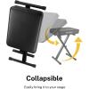 imageDonner Piano Bench Adjustable Keyboard Bench Portable Stool Collapsible Chair Foldable Seat XStyle 24 Inch Thickness HighDensity Sponge Padded NonSkid Design Black24 Inch