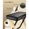 imageDonner Piano Bench DKB300 Home Style Keyboard Stool with Thick Padding Metal Keyboard Seat Piano Chair with Cushion Light Wood ColorLight Wood Color
