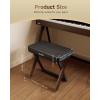 imageDonner Piano Bench DKB300 Home Style Keyboard Stool with Thick Padding Metal Keyboard Seat Piano Chair with Cushion Light Wood ColorWalnut Wood Color
