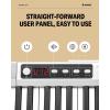 imageDonner Piano Keyboard 88 Keys Beginner Digital Piano VelocitySensitive Keys Portable Electric Piano with Stand Sustain Pedal Carrying Case and Keyboard Stickers DEP1White Set