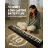 imageDonner Piano Keyboard 88 Keys Beginner Digital Piano VelocitySensitive Keys Portable Electric Piano with Stand Sustain Pedal Carrying Case and Keyboard Stickers DEP1Black Without Stand