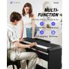 imageDonner SE1 88 Key Digital Piano with Graded Hammer Action Weighted Keys Record Bluetooth 4 Reverb LCD Screen MIDI INOUT 88 Key Weighted Keyboard Piano Bundle with Stand Headphone Three Pedal