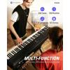 imageDonner SE1 88 Key Digital Piano with Graded Hammer Action Weighted Keys Record Bluetooth 4 Reverb LCD Screen MIDI INOUT MP3 88 Key Weighted Keyboard Piano Bundle with Headphone Sustain Pedal