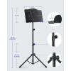 imageDonner Sheet Music Stand with Light DMS1 Portable Metal Music Stand Tabletop Music Book Stand for Guitar Ukulele Violin Players17107 IN