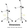 imageDonner Snare Drum Stand Adjustable Snare Stand Double Braced Extended with Drum Stick Holder Fit 1014 Dia Drums Drum Pads Height Range 2640 InchesHeight Range 142228 Inches
