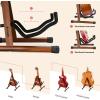imageDonner Wood Guitar Stand Acoustic Electric Wooden Guitar Floor Stand A Frame Folding Guitar Holder Adjustable for Bass Cello Mandolin Banjo UkuleleWoodA shape