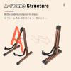 imageDonner Wood Guitar Stand Acoustic Electric Wooden Guitar Floor Stand A Frame Folding Guitar Holder Adjustable for Bass Cello Mandolin Banjo UkuleleWoodA shape