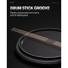 imageDrum Practice Pad 12 Inches Donner Quiet Drum Pad with Removable Snare Simulation Builtin 800 Steel Balls Drum Sticks 40 Standard RudimentsBlackBlack