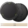 imageDrum Practice Pad 12 Inches Donner Quiet Drum Pad with Removable Snare Simulation Builtin 800 Steel Balls Drum Sticks 40 Standard RudimentsBlackBlack