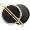 imageDrum Practice Pad 12 Inches Donner Quiet Drum Pad with Removable Snare Simulation Builtin 800 Steel Balls Drum Sticks 40 Standard RudimentsBlackWhite