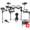 imageDonner Beat Electronic Drum Set Electric Drum Kit with Quiet Mesh Drum Pads 12quot Cymbals wChoke 100 Kits and 1100 Sounds Sticks USB MIDI DONNER PLAY app 5 Pads 3 Cymbals