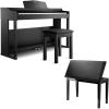 imageDonner DDP100S Digital Piano 88 Key Weighted Graded HammerAction Piano Keyboard with MIDI INOUT 200 Sounds 200 Rhythms 100 Demo Donner Duet Piano Bench