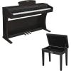 imageDonner DDP300 Digital Piano  Black Piano Bench with Storage