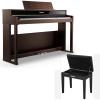 imageDonner DDP400 Digital Piano Brown  Donner Single Piano Bench