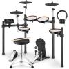 imageDonner DED100 Electric Drum Set Electric Drum for BeginnerIntermediate with Dual Zone Quiet Mesh Drum Pads Mesh Kick Drum 30 Kits and 425 Sounds Throne Headphones Sticks Melodics Lessons