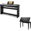 imageDonner DEP20 Beginner Digital Piano 88 Key Full Size Weighted KeyboardDonner Duet Piano Bench with Storage