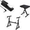 imageDonner DSP001 Piano Sustain Pedal  XStyle Piano Bench  Zstyle HeavyDuty Piano Stand