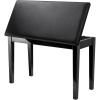 imageDonner Duet Piano Bench with Storage Solid Wooden Keyboard Bench Piano Bookcase Stool Chair Seat with HighDensity Sponges Padded Cushion BlackBlack