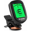 imageDonner Guitar Tuner Clip On Magnetic Guitar Tuner with Color LCD Display for AcousticElectric Guitar Ukulele Bass Violin Banjo Tuning DT10  BlackGreen Display