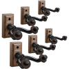 imageDonner Guitar Wall Mount Hanger 6Pack Black Walnut Guitar Wall Holder for Acoustic Electric Guitars Bass Folk Ukulele Violin Mandolin Banjo and String Instruments6pk