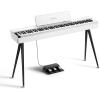 imageDonner OURA DDP60 88 Key Digital Piano Full Size Keyboard Sensitive Touch 8 Reverbs Recording 128 Voices Includes Three Pedal Electric Piano Keyboard for BeginnersNordic White