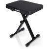 imageDonner Piano Bench Adjustable Keyboard Bench Portable Stool Collapsible Chair Foldable Seat XStyle 24 Inch Thickness HighDensity Sponge Padded NonSkid Design Black16 Inch