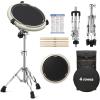 imageDrum Practice Pad 12 Inches Donner Quiet Drum Pad with Removable Snare Simulation Builtin 800 Steel Balls Drum Sticks 40 Standard RudimentsBlackWhite