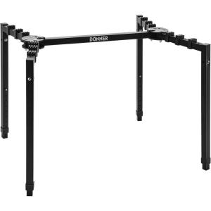 imageDonner Collapsible Piano Keyboard Stand Adjustable for 5488 Key Digital Pianos 180 Foldable Legs 8Level Height Sturdy HeavyDuty Music Stand for Home ampamp Studio Use DKS200