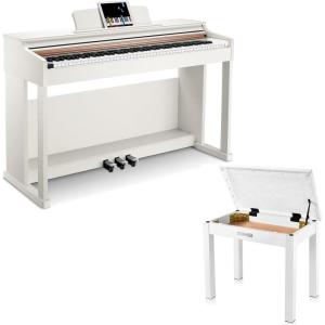 imageDonner DDP100 Digital Piano White with Piano Bench
