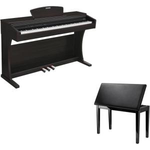 imageDonner DDP30 Digital Piano with 88 Graded Hammer Action Weighted KeysDonner Duet Piano Bench with Storage