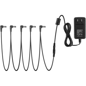 imageDonner DPA1 Guitar Pedal Power Supply Adapter 9V DC 1A Tip Negative 5 Way Daisy Chain Cables for Guitar Effect PedalSmall1A