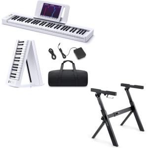 imageDonner Folding Piano Keyboard  Folding Keyboard Stand Zstyle