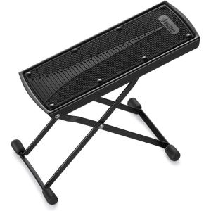 imageDonner Guitar Foot Stool Adjustable Guitar Leg Rest Step Footstool Black for Classical Guitar Player