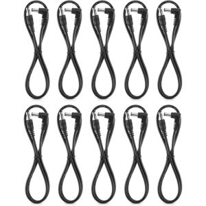 imageDonner Guitar Pedal Power DC Cable 60 CM Effect Power Supply Cord  10 Pack Male to Male