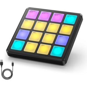 imageDonner MIDI Controller Pad Beat Maker Machine Portable Drum Machine with 16 Beat PadsNote Repeat and Music Production Software Mini USB MIDI Controller with 40 Courses STARRYPAD MINI