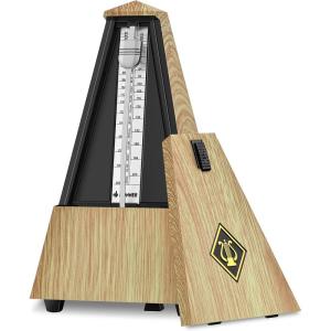 imageDonner Mechanical Metronome for Piano Guitar Drum Violin Saxophone Musician Track Beat and Tempo Loud Sound Steel Movement DPM1 Wood Grain ColorWoodgrainNatural