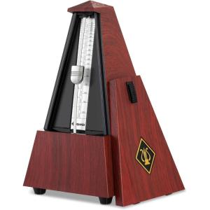 imageDonner Mechanical Metronome for Piano Guitar Drum Violin Saxophone Musician Track Beat and Tempo Loud Sound Steel Movement DPM1 Wood Grain ColorWoodgrainRed