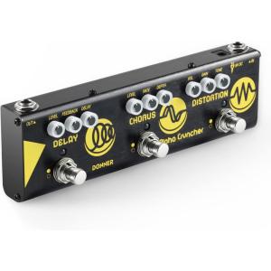 imageDonner Multi Effects Guitar Pedal Alpha Cruncher 3 Type Effects Delay Chorus Distortion Pedal with Adapter for Electric GuitarDelay Chorus Distortion