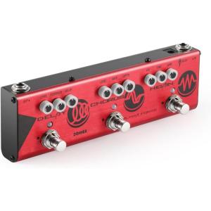 imageDonner Multi Effects Guitar Pedal Alpha Cruncher 3 Type Effects Delay Chorus Distortion Pedal with Adapter for Electric GuitarDelay Chorus High Gain