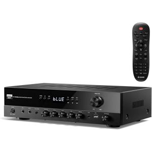 imageDonner Stereo Receivers 51 Channel Audio Amplifier with Bluetooth 53 OpticalCoaxial USB FM 2 Micin Echo RCA AC3 Input for Home Karaoke Theater Speakers 60W4R ampamp 25W3 RMS MAMP451 CH  60W4R  25W3