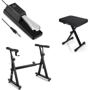 imageDonner XStyle Piano Bench  DSP003 Sustain Pedal  ZStyle HeavyDuty Piano Stand