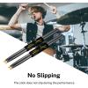 imageDonner 5A Drum Sticks Maple Wood Drumsticks 2 Pair with Carrying BagBlackBlack