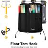 imageDonner Drumsticks Bag Holder Thickened Large Capacity Drum Sticks Bag Hangable Portable for Drumsticks Brushes Mallets Up to 12 Pairs Black98 x 84 x 16