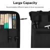 imageDonner Drumsticks Bag Holder Thickened Large Capacity Drum Sticks Bag Hangable Portable for Drumsticks Brushes Mallets Up to 12 Pairs Black98 x 84 x 16