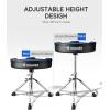 imageDonner Heavy Duty Drum Throne Motorcycle Style Drum Stool Widened Drum Chair with Velvet Surface Height Adjustable Padded Seat Double Braced Blue
